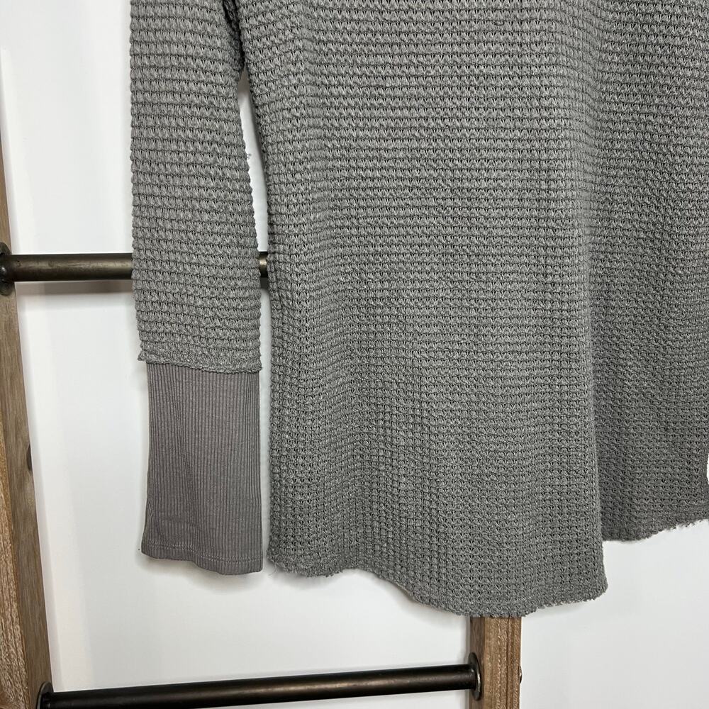 Sundance Long Sleeve Gray Thermal Waffle Knit Top Size Small - Picture 3 of 7